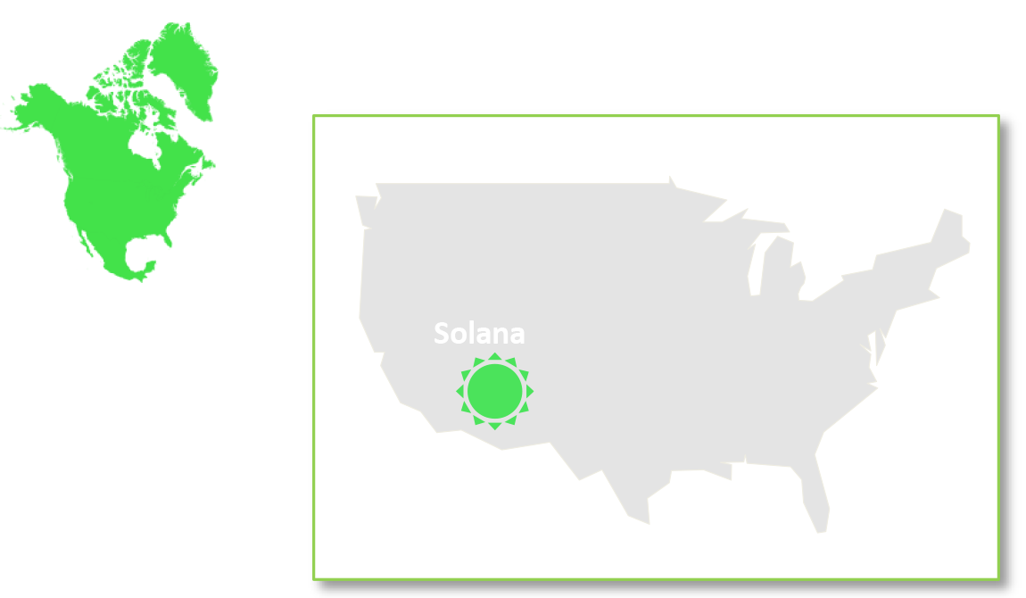 Solana is located in Arizona, U.S.